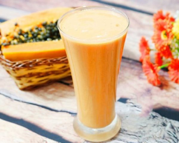 Cách làm sinh tố đu đủ từ sữa tươi Úc nguyên kem 2 Sinh tố đu đủ kết hợp với sữa tươi Úc nguyên kem