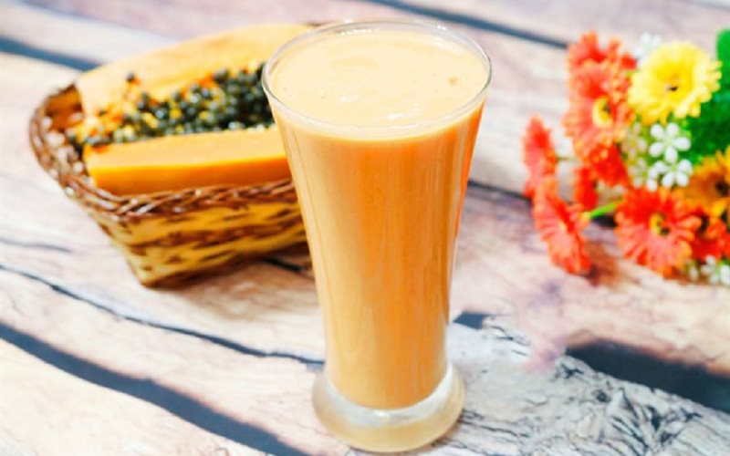 Cách làm sinh tố đu đủ từ sữa tươi Úc nguyên kem