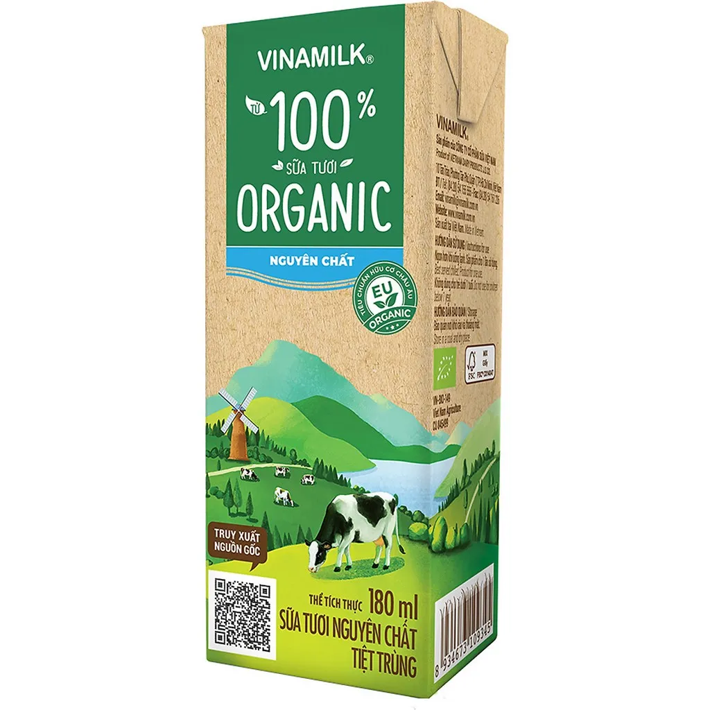 Sữa tươi hữu cơ Organic Vinamilk hộp 180ml (thùng 48 hộp) 1 Sua tuoi huu co organic vinamilk 180ml 1