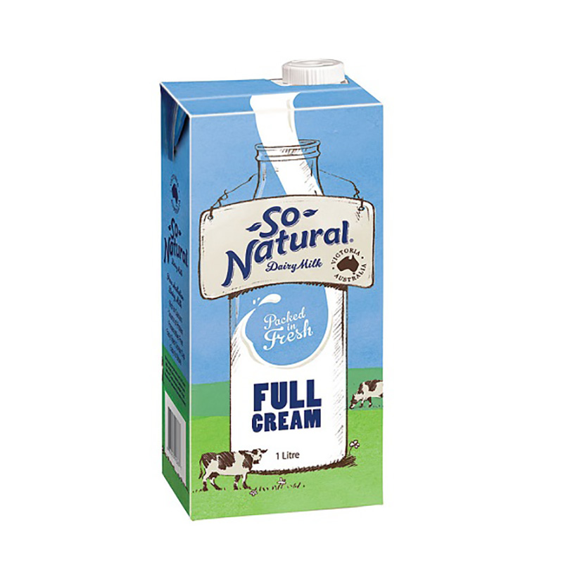 Sữa tươi Úc nguyên kem So Natural hộp 1 lít 1 Sua tuoi tiet trung nguyen kem Uc SO NATURAL 1L 5